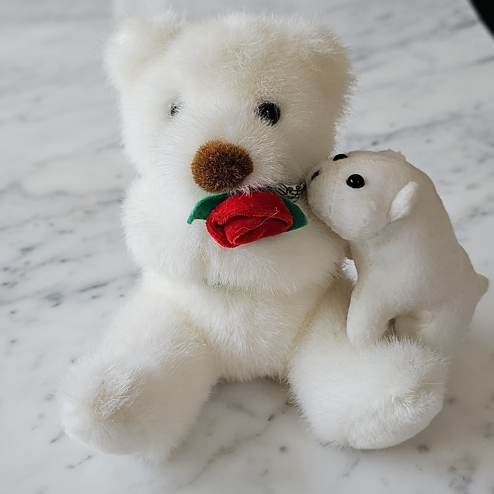 Vintage Russ Berrie Mama & Baby Bear "Creampuff" - Picture 12 of 12